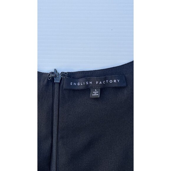 English Factory Women’s Black Cut Out Sleeveless Top Size L NWOT - Picture 4 of 11